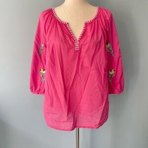 Talbots Parrot Embroidered Women's Top
